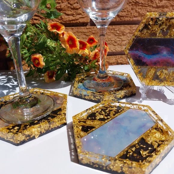 Space/Galaxy 4 Coaster Set - Picture 8 of 10